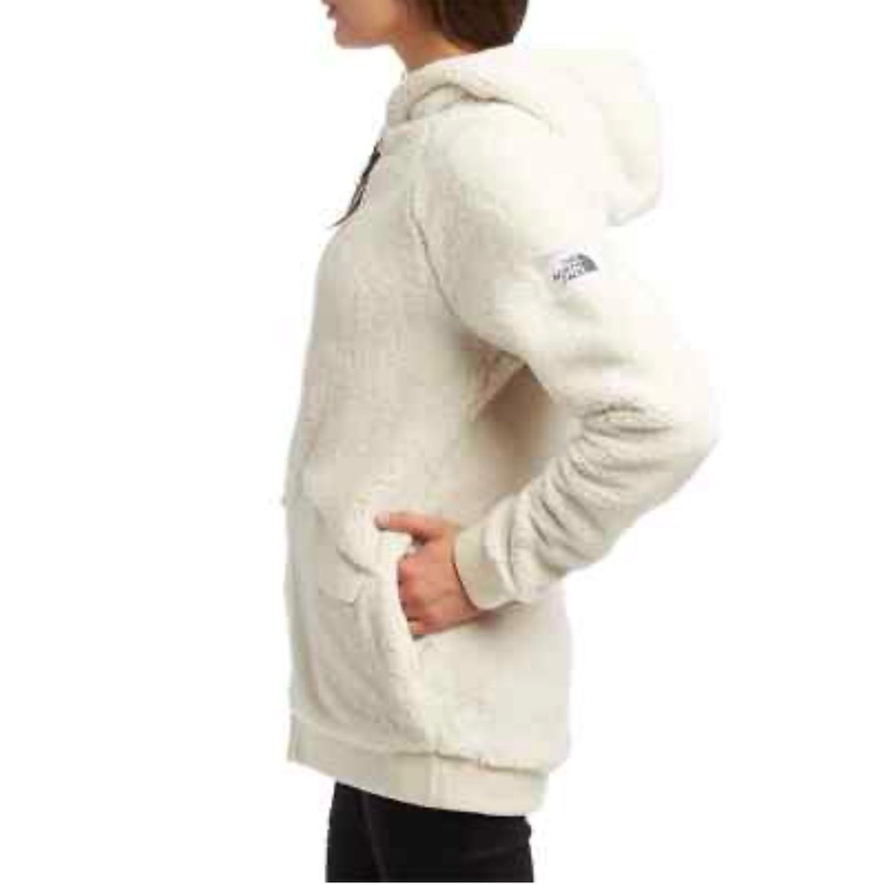 The North‎ Face Teddy Bear Women's Fleece Ivory Jacket Size Medium Full Zip EUC